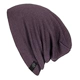 Evony Warm Slouchy Beanie Hat - Deliciously Soft Daily Beanie In Fine Knit (Eggplant)