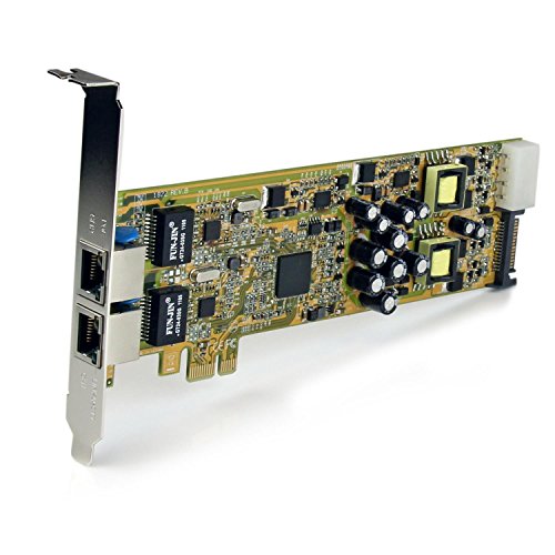 StarTech.com Dual Port PCI Express Gigabit Ethernet Network Card Adapter 2 Port PCIe NIC 10/100/100