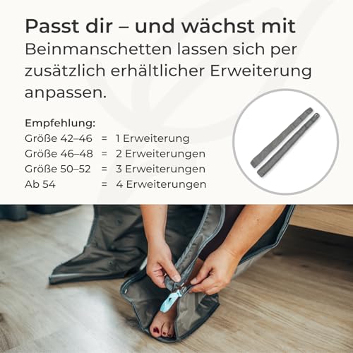 Venen Engel® 8 Premium Massage Device with Leg Cuffs, 8 Deactivate Air Chambers, Pressure and Time Easily Adjustable, 6 Massage Programmes