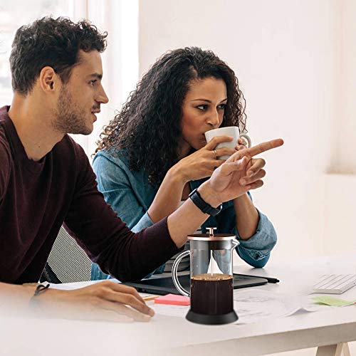 12oz Mini French Press Coffee Maker Glass, Portable French Coffee Press