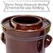 TSM Products Polish Fermenting Crock with Stone Weights, 5 L, Burnt Sienna