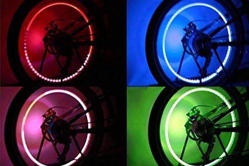 Dmeiling Cool Mountain Bike Valve Light Bicycle Tire Accessories Motorcycle Car Fluorescent Stick Neon Loudspeaker Lamp Wheel Light Personalized Color Wheel Light Better And Safer Bike Spoke 3pcs