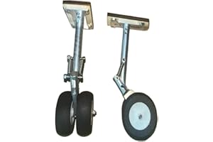 2pcs 95-155mm Double Spring Shock Absorber Two Wheel Kneeling Landing Gear with Screw Fix Mount Compatible with RC Plane Airp