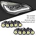 YITAMOTOR 10pcs 23mm Eagle Eye LED High Power 5730 6SMD White 12V DRL Daytime Running Light Back Up Backup Reverse Parking Light for Car Motorcycle Van SUV Coupe Sedan Power Wheels