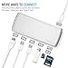 Maxboost Type-C Hub Adapter Pro w/ 4k HDMI, Pass-Through Charging Port, SD/Micro Card Reader and 3 USB 3.0 Ports For 2016/2017 MacBook Pro, MacBook, phone and notebook - Silver