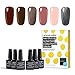 Lagunamoon UV/LED Gel Nail Polish Set - Classic Elegant Colors Soak Off Nail Polish 6pcs 8ml Each
