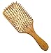Large Square Bamboo Paddle Brush by Better Beauty Products, Massage Pins Brush, Detangling Brush, Professional Salon Brush, 100% Natural Bamboo Base with 100% Natural Bamboo Scalp Massaging Bristles