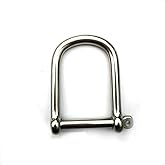 JY-MARINE Stainless Steel 316 Anchor Wide D Shackle Marine Grade,Choose Size 3/16",1/4",5/16",3/8",1/2"
