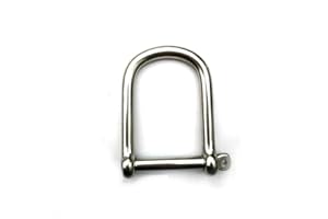 JY-MARINE Stainless Steel 316 Anchor Wide D Shackle Marine Grade,Choose Size 3/16",1/4",5/16",3/8",1/2"