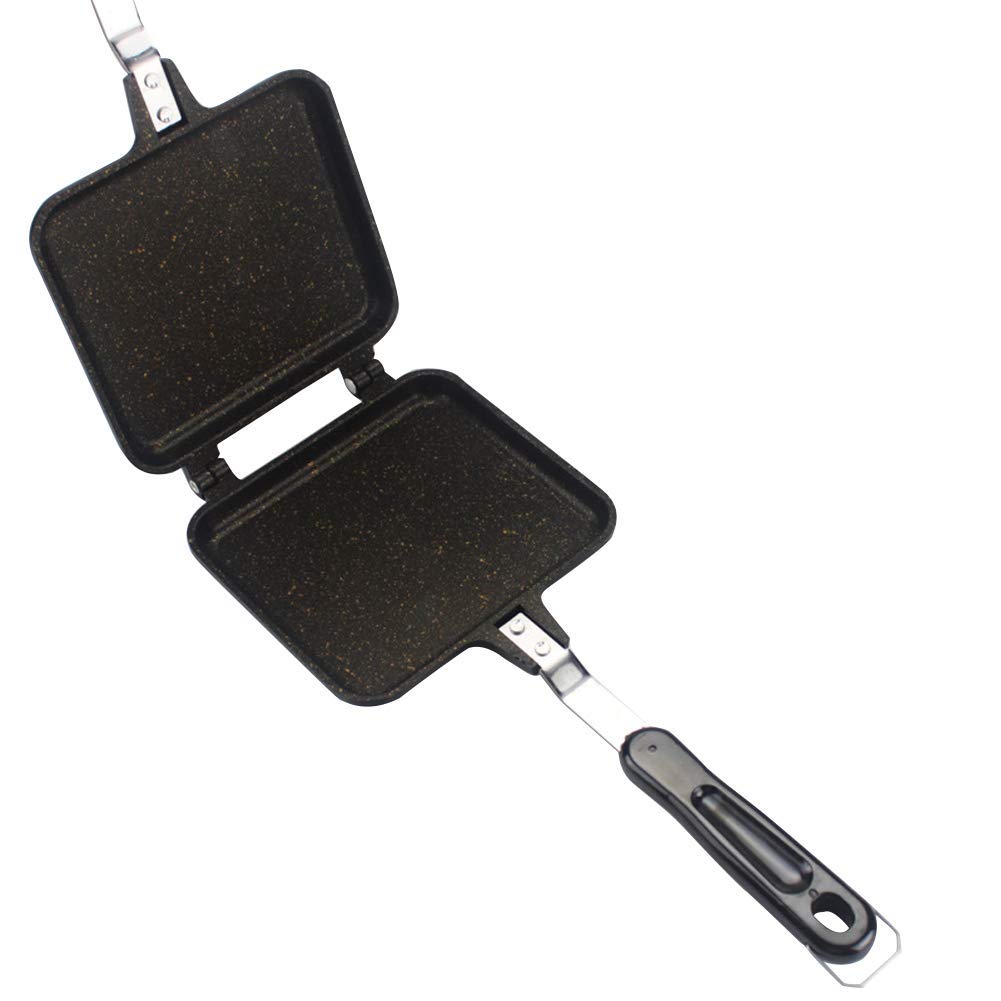 TXYFYP Double Grill Pan,Non Stick Connect Pans New Camping Sandwich Toaster Grill Pan Suitable for Home Cooks Toasties,Breakfast Indoor & Outdoor