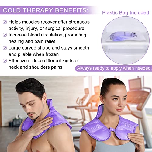 REVIX Shoulder Ice Pack for Injuries Reusable Gel Large Neck Shoulder