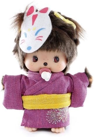 Bebichhichi: Original Sekiguchi 5" Baby Girl Monchhichi Doll in Yukata Outfit