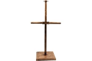 ROBIN EXPORTS Armory Replicas Medieval Armor Breastplate & Helmet Wooden Display Stand 36.5'' Natural Wood Stand with Stained Finish, Tool-Free Assembly, Perfect for Greek & Roman Armor Display