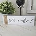 Get Naked Bathroom Decor Wood Distressed Farmhouse Signs
