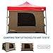 Camping Tent attaches to any 10'x10' Pop Up Canopy Tent w/4 Walls, Solid Ceiling, PVC Floor, 2 Doors,& 4 Windows
