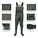 TIDEWE Bootfoot Chest Wader, 2-Ply Nylon/PVC Waterproof Fishing & Hunting Waders with Boot Hanger for Men and Women Green Size 8