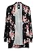 Womens Kimono Cardigans for Women Floral Cardigan Blouse Comfy Boho Wrap Casual Cover up Tops Outwear Black XL