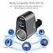 Timloon Car Charger Adapter, 60W Cigarette Lighter Socket Splitter, Dual USB Quick Charge 3.0 and 2.4A USB, Voltage Display for iPhone,iPad,Smart Phone,Andriod,Samsung,Dash Cam,GPS (12V-24V)