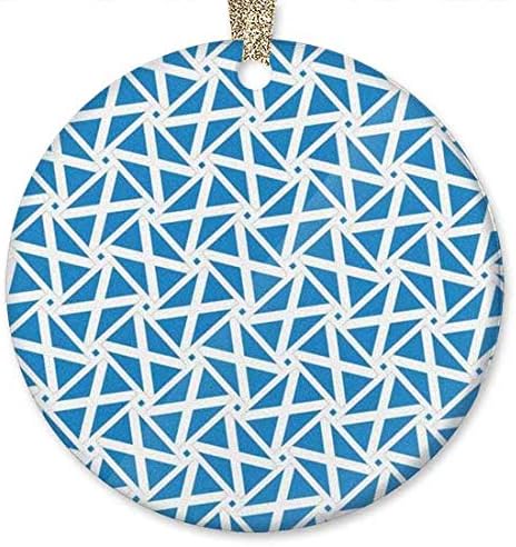 128 buyloii Scotland Flag Weave Ornament (Round) Personalized Ceramic Holiday Christmas Ornament Ideas 2019