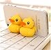Geekercity 3Pcs Cute Cartoon Mini Yellow Duck Universal Stand Rubber Silicone Sucking Sucker Desktop Holder for Smartphones Mobile Cell Phones