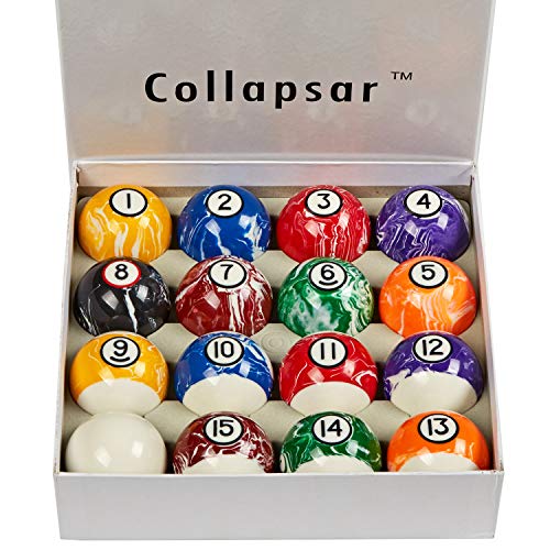 Collapsar Deluxe Billiard Pool Ball MarbleSwirl Style 21/4 Inch