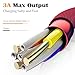 USB 3 in 1 Cable, Acessorz Multi Charger 4FT Nylon Braided Fast Charging Data Sync Cable Cord Compatible iPhone X, iPhone 8/7 Plus, iPhone 6/6S plus/5/SE, iPad, Micro Android Devices (Red)