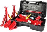 Hilka 82930240 2 Ton Trolley Jack Kit Red BMC Lifting Range 130-345mm view 2