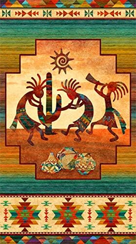 Northcott Stonehenge Sun Valley Kokopelli Design Panel 24 X 44 Cotton Fabric