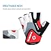 INBIKE 5mm Padded Half Finger Bike Bicycle Cycling Gloves Red X-Large