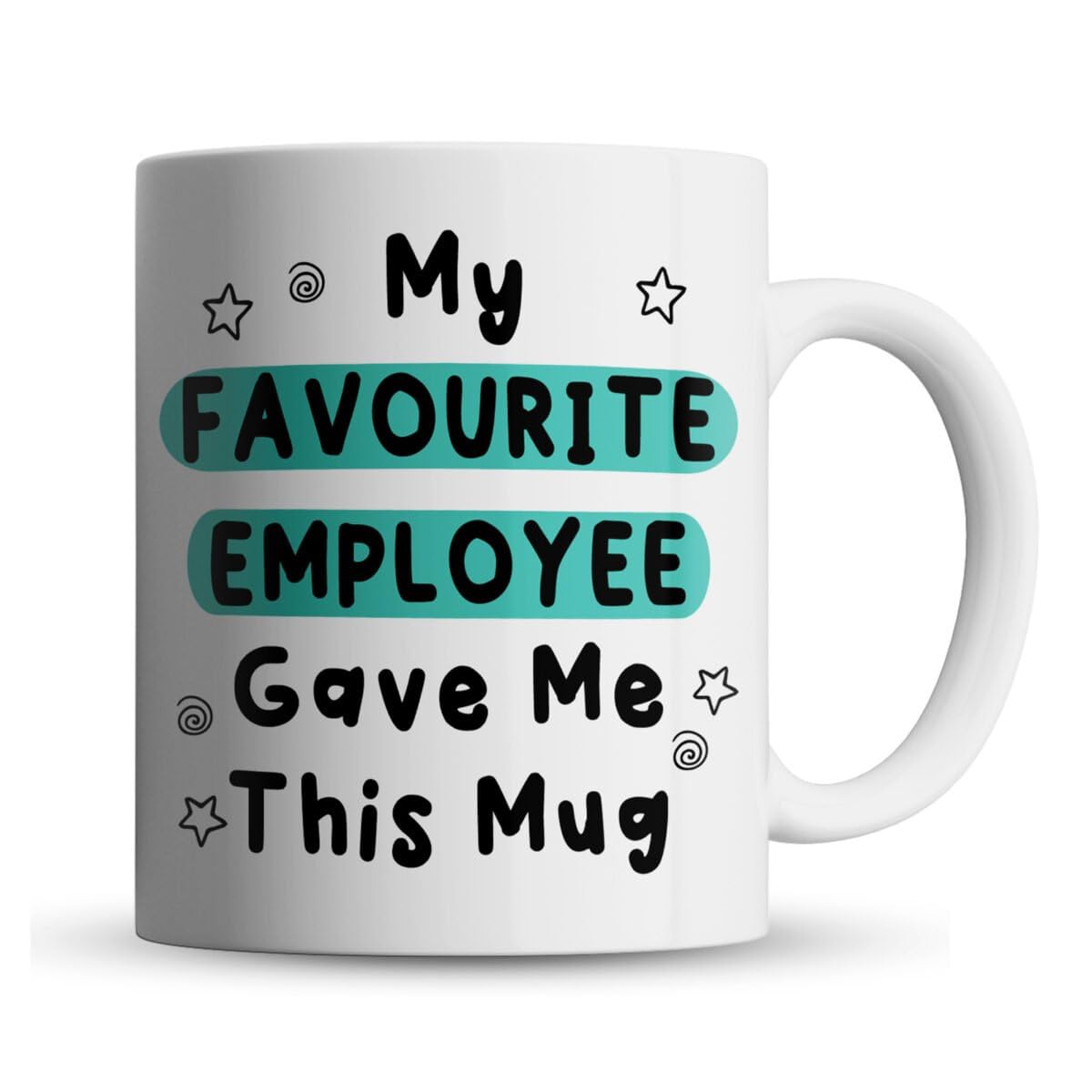 Inky Penguin - My Favourite Employee Gave Me This Mug - Gift for Boss, Manager, Ceramic, 11fl. oz.