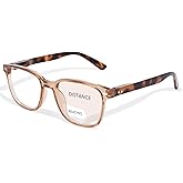 OPTOFENDY Bifocal Reading Glasses for Women, Blue Light Blocking Computer Readers with Spring Hinges, Retro Square Frame
