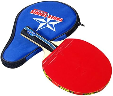 Zadaro Red Waterproof Carring Bag+Table Tennis Racket Long Handle Ping Pong Paddle (Blue, 1pc)