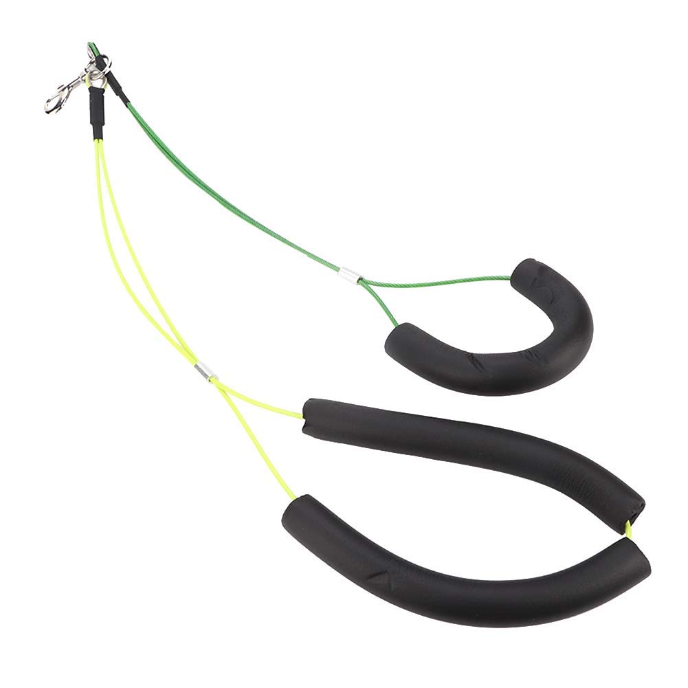 Adjustable Pet Grooming Table Haunch Holder with Double Loop Steel Wire Harness for Dog Grooming - Yellow/Green