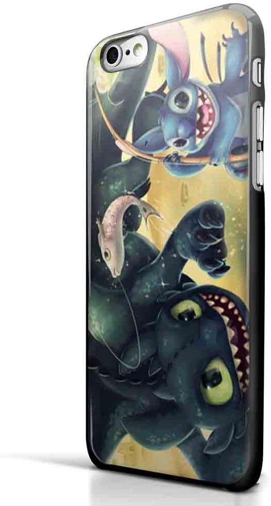 Stitch and Toothless Fishing for Iphone and Samsung Galaxy Case (iPhone 6 plus Black)