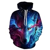 OYABEAUTY Unisex Realistic 3D Print Galaxy Pullover Hoodie Hooded Sweatshirt