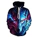 OYABEAUTY Unisex Realistic 3d Print Galaxy Pullover Hoodie Hooded Sweatshirt
