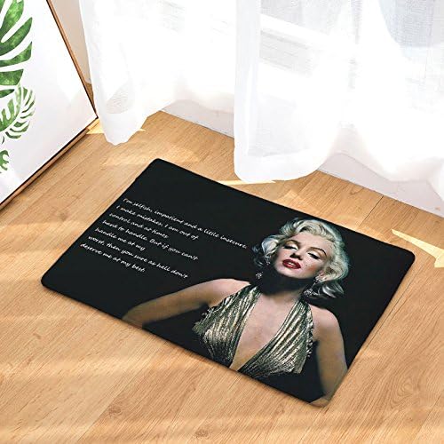 Marilyn Monroe Mat Welcome Home Hallway Door Mats 40x60 Classi Pattern Anti Skid Non-slip Water Absorption Light Thin Rugs 3 400mm x 600mm