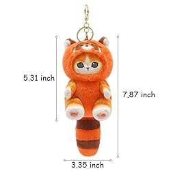 QHUACIZJL Cute cat keychain 5" plush backpack