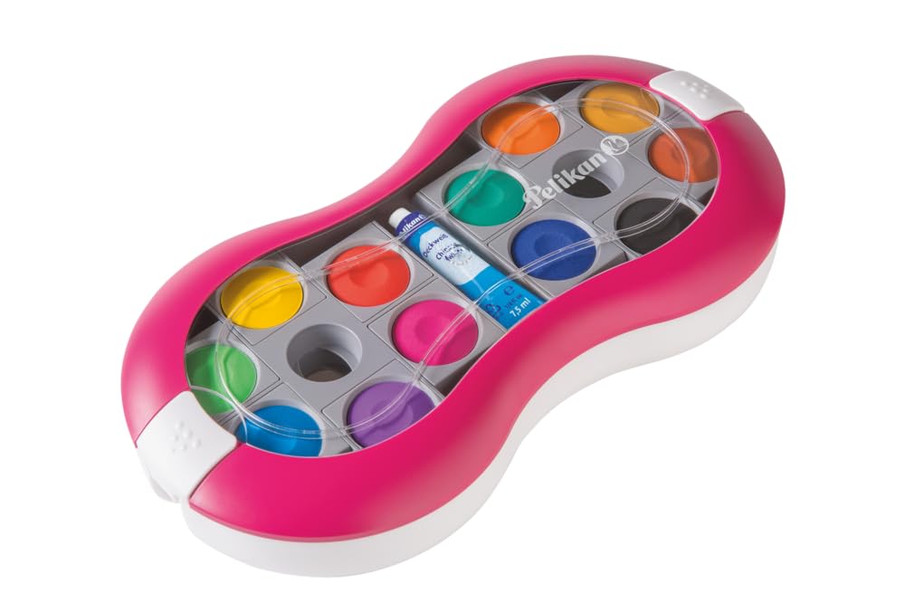 Pelikan Space Paint Box, 24 Colours + 1 Tube Opaque White, Magenta, Pack of 1