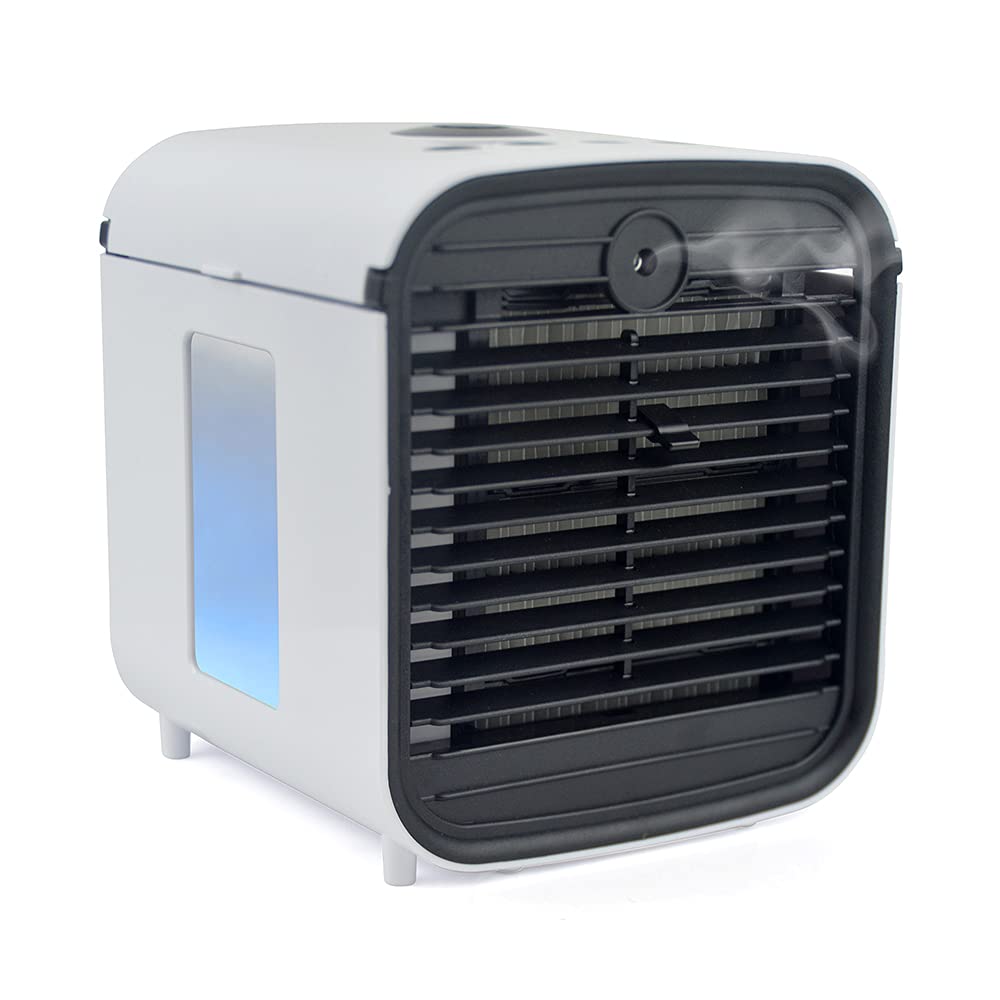 STAYCOOL Arctic Blast Personal Air Cooler V2 - USB Powered Humidifier Fan With Colour Changing LED Night Light Water Tank – 3 Speed Settings – Atomiser Diffuser - White – F9002WH