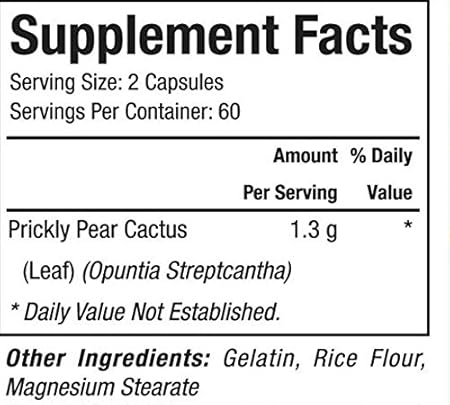 Amazon.com: Capsulas de Nopal. Set de 2 frascos con 120 capsulas c/u. Ayuda a la digestion, controla niveles de glucosa, reduce el colesterol: Health ...