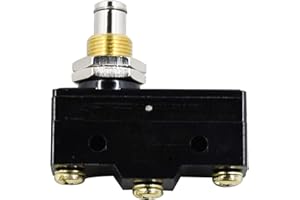 Manioiity Micro Switch BE-2RQ1-A4 Car Lift Power Unit Switch Snap Action Plunger 25A SPDT Microswitch Overtravel Plunger Up Button Raise Microswitch Compatible with Benwil Rotary Honeywell BE-2RQ1-A4