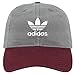 adidas Men's Originals Relaxed Fit Strapback Cap, Grey/Burgundy, One Size