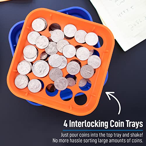 Nadex Sort and Wrap Set4 Wrap Coin Tubes and 4 Quick Sort Coin Trays