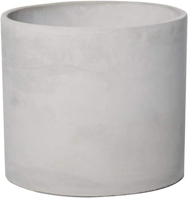 Ekirlin Cement Planter, Modern Indoor Concrete Flower Planter,Cement Pots Unglazing Pot for Outdoor Indoor, Succulent & Cactus Container with Plastic Tray for Holiday Gift (H:7.87 inch, Unglazing)