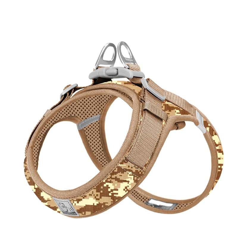 WINHYEPET Truelove Dog Harness Soft Mesh Reflective Breathable Step-In Dog Harness,Easy Adjustment Harness with Safety Buckle for Extra Small and Small Dogs, Vest Harness TLH3013(Camouflage Brown,XS) — image 1