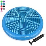 Trideer Inflated Stability Wobble Cushion with Pump, Extra Thick Core Balance Disc, KIDS Wiggle Seat, Sensory Cushion for Elementary School Chair (Office & Home & Classroom)