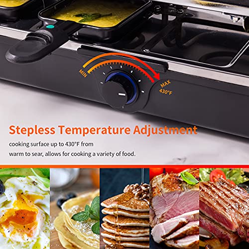 Electric Griddle Grill Indoor Korean BBQ Raclette Table Grill Smokeless
