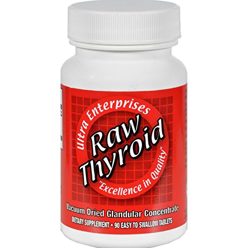 Ultra Glandular Enterprises Raw Thyroid 90 Easy to Swallow Tablets