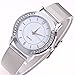 Winhurn Hot Sale Classic Stainless Steel Quartz Women Wrist Watch (Crystal)